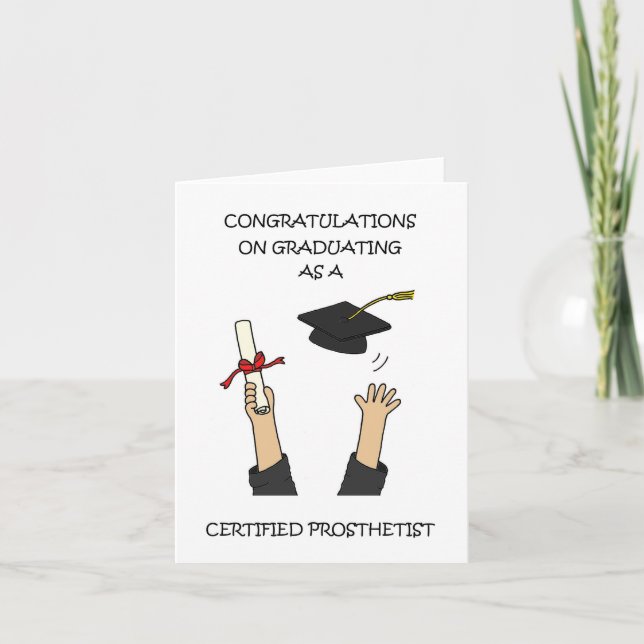 Tarjeta Graduando como prostesista certificado (Anverso)