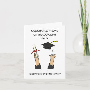 Tarjeta Graduando como prostesista certificado