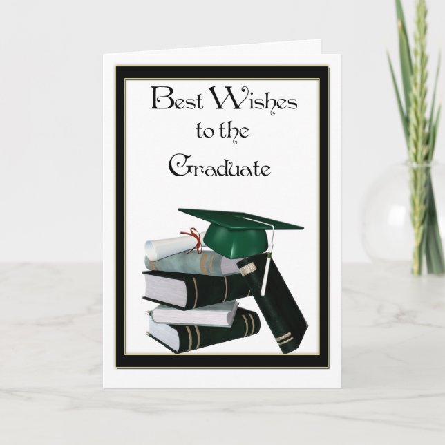 Tarjeta Graduate Felicitaciones Green Cap (Anverso)