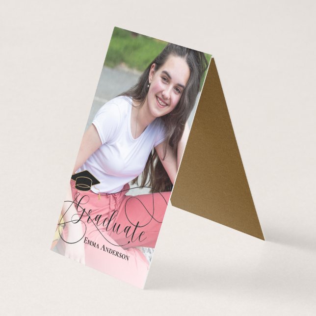 Tarjeta Graduate Photo 2025 Graduation Advice Card (Reverso)