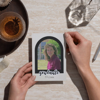 Tarjeta Graduation Announcement from University with Photo