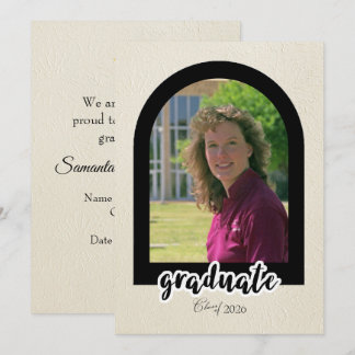 Tarjeta Graduation Announcement fromHigh School with Photo
