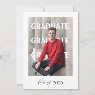 Tarjeta Graduation Announcement Photo Pop style