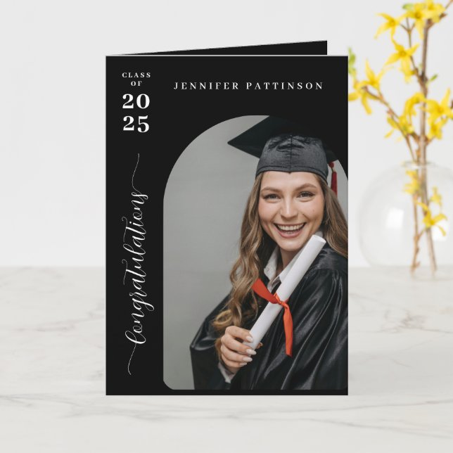 Tarjeta Graduation Congratulations Dream Big Graduate (flor amarilla)