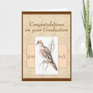 Tarjeta Graduation Mourning Dove, Turtle Dove  Card