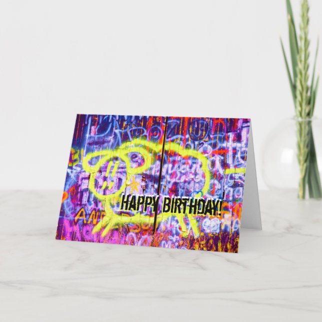 Tarjeta Graffiti de cumpleaños 2 (Anverso)