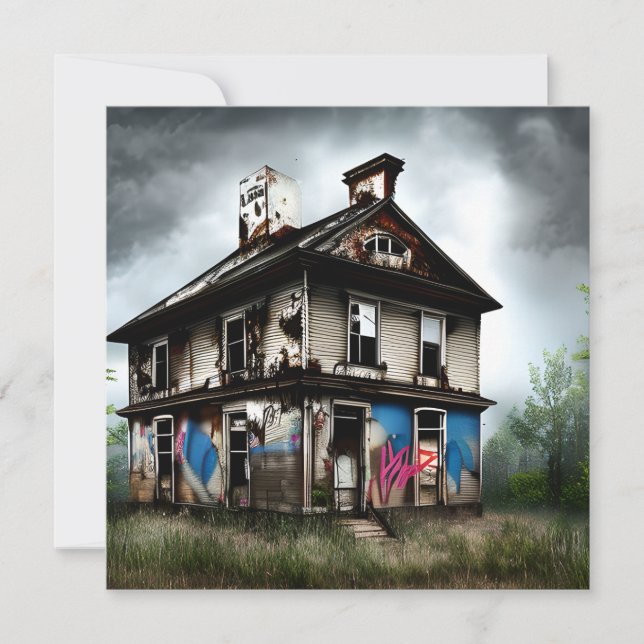 Tarjeta Graffiti de pintura de pintura de pintura abandona (Anverso)