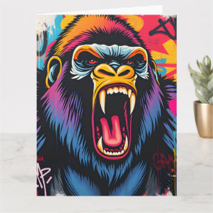 Tarjeta Graffiti Gorilla AÑADE TU PROPIO TEXTO 