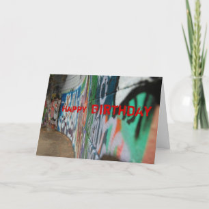 Tarjeta Graffiti, Happy, Birday Greet Card