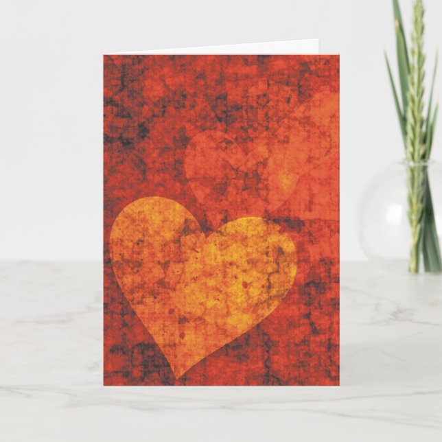 Tarjeta Graffiti Hearts Folded Greeting Card (Anverso)