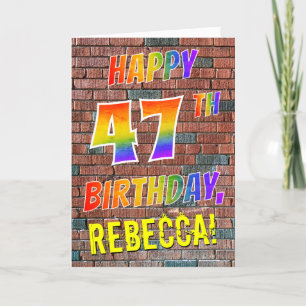 Tarjeta Graffiti inspiró el arcoiris a lucir feliz CUMPLEA