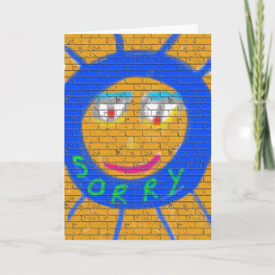 Tarjeta Graffiti, rostro triste del arte, tristeza arrepen