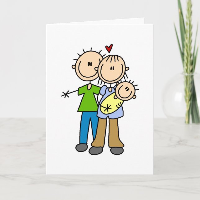 Tarjeta gráfica Baby Stick para recién nacidos (Anverso)