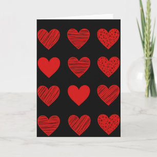 Tarjeta Gráfica Corazones Carmesí