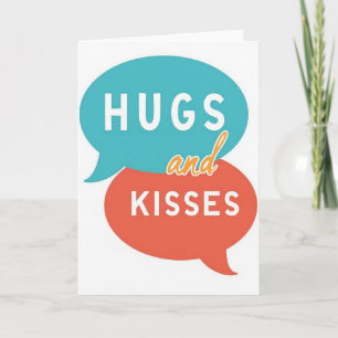 Tarjeta Gráfica de Abrazos y Besos