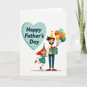 Tarjeta gráfica de amor del Día del Padre