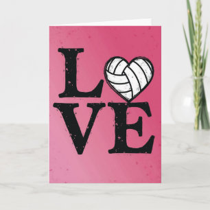Tarjeta Gráfica de Amor por el Voleibol