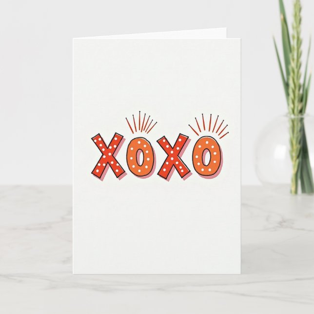 Tarjeta Gráfica de Amor Xoxo (Anverso)