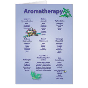 Tarjeta gráfica de Aromaterapia Azul Pálido