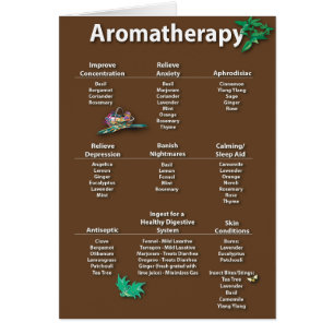 Tarjeta gráfica de Aromaterapia de Café Marrón