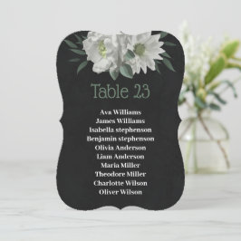 tarjeta gráfica de asientos negros botánicos de fl