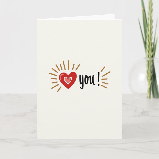 Tarjeta Gráfica de Corazón 'Te Amo' (Anverso)