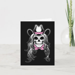 Tarjeta Gráfica de cráneo de mujer negrita rosa de Hallowe