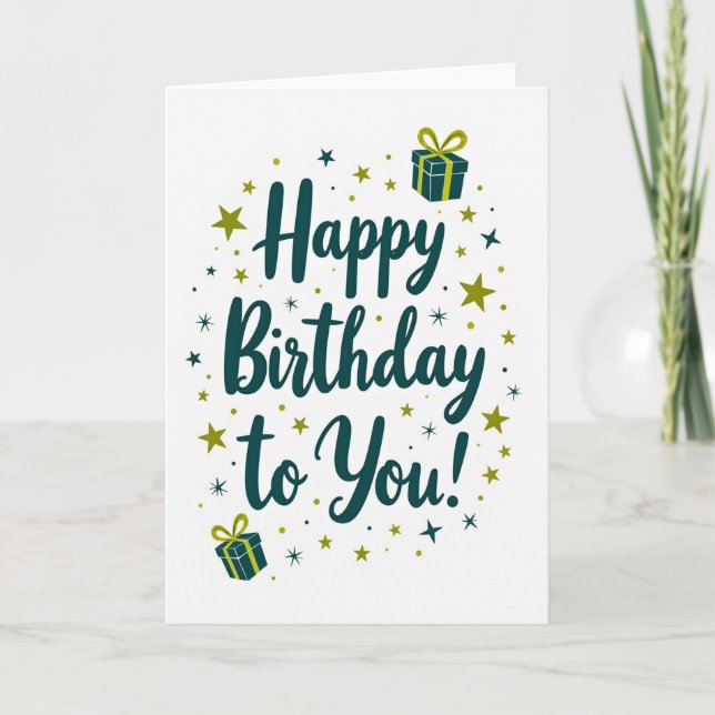 Tarjeta gráfica de cumpleaños dulce (Anverso)