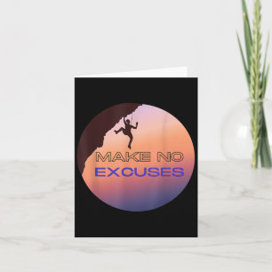 Tarjeta Gráfica de escalada de rock motivacional sin excus