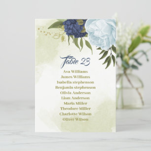 tarjeta gráfica de flores azules polvorientas mari
