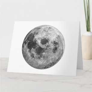 Tarjeta Gráfica de Luna Llena Genial Astronomía Espacial C