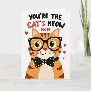 Tarjeta gráfica de mamá felina