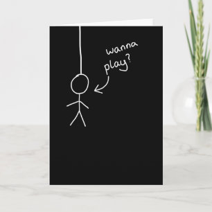 tarjeta gráfica de mano Stick "hangman"