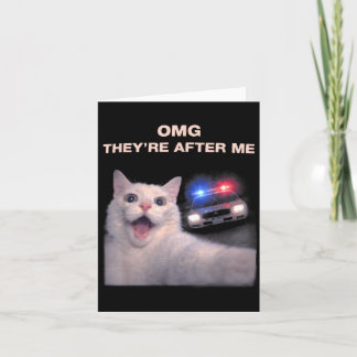Tarjeta Gráfica de meme con estilo policial y selfie de ga