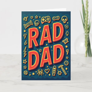 Tarjeta Gráfica de Papá Genial y Radical