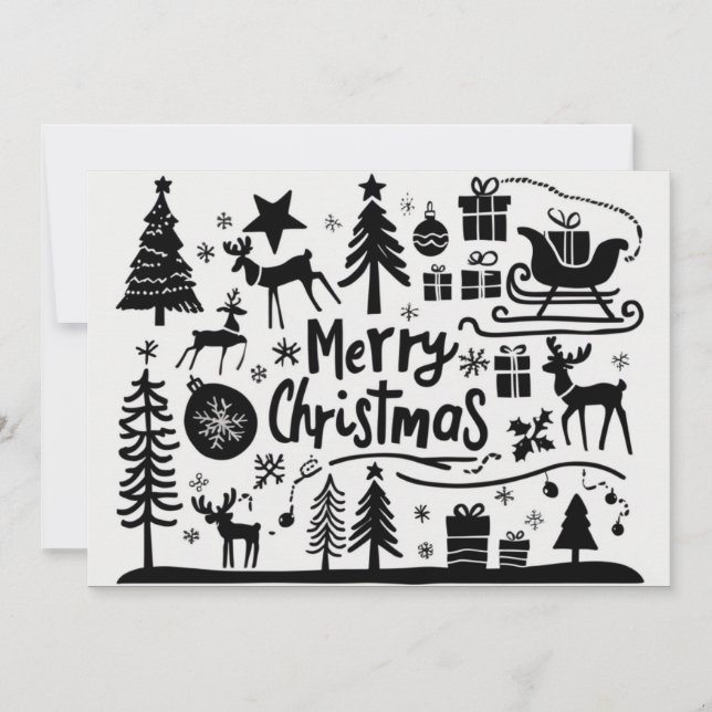 Tarjeta gráfica de vacaciones de navidad con navid (Anverso)