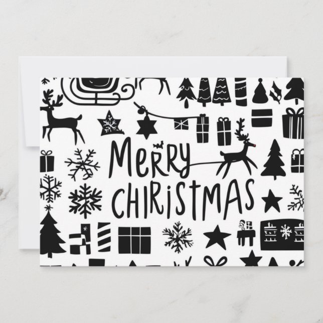 Tarjeta gráfica de vacaciones de navidad con navid (Anverso)