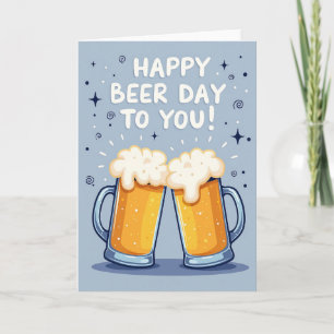 Tarjeta gráfica del día de la cerveza Cheers