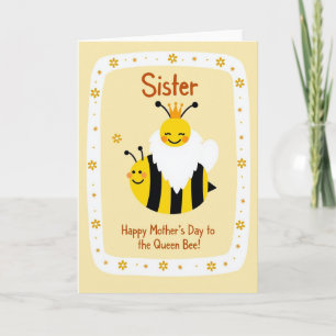 Tarjeta Gráfica del Día de la Madre Reina Abeja