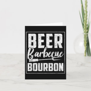 Tarjeta Gráfica divertida de cerveza de barbacoa Carne par