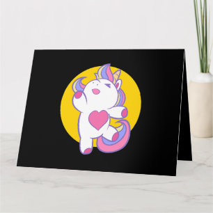Tarjeta Gráfica divertida de Unicornio Bailando En Sunshin