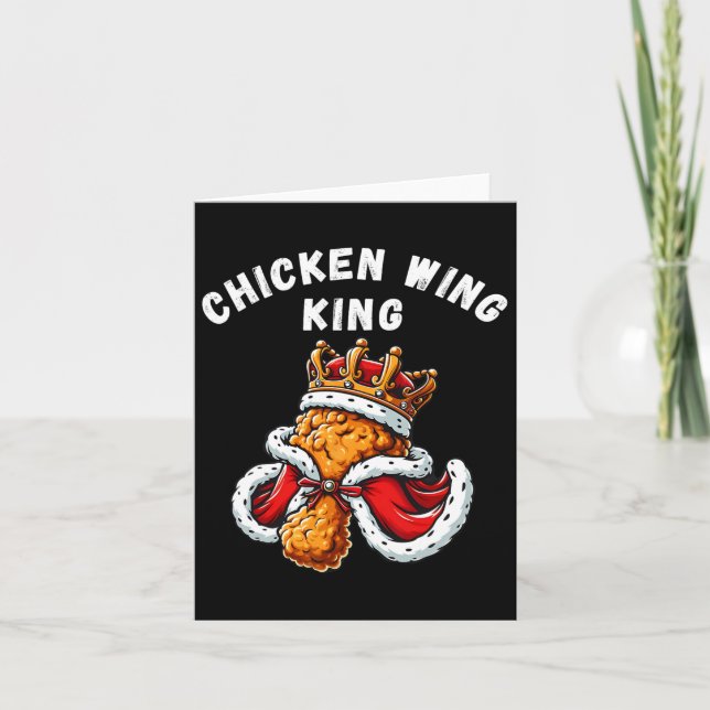 Tarjeta Gráfica divertida del ala del pollo del Rey Bbq (Anverso)