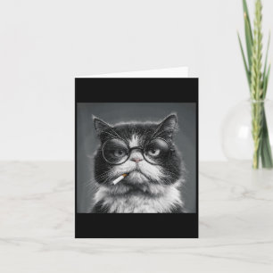 Tarjeta Gráfica divertida para fumar gato Adulto Gracioso 