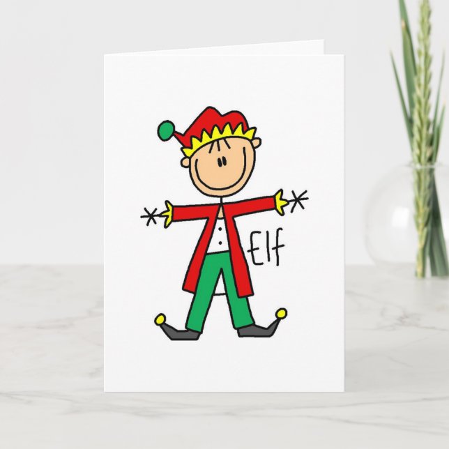 Tarjeta gráfica Elf Stick para navidades (Anverso)