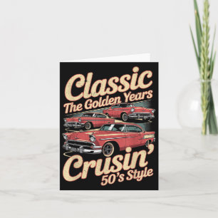 Tarjeta Gráfica Graciosa De Autos Retro No Antigua, Sólo U