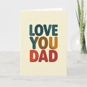 Tarjeta Gráfica Teal Love You Papá