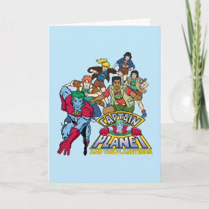 Tarjeta Gráfico con el logotipo de Captain Planet y el gru
