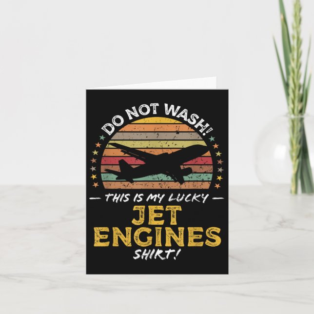 Tarjeta Gráfico de citas de avión divertidas de Jet Engine (Anverso)