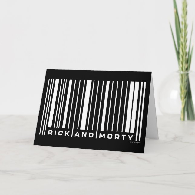 Tarjeta Gráfico de códigos de barras de Rick y Morty (Anverso)
