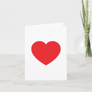 Tarjeta Gráfico de corazón de amor rojo blanco moderno lis
